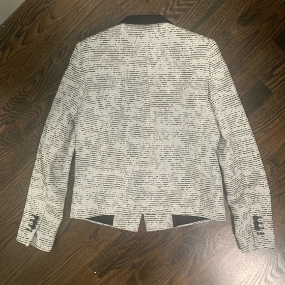 Sharp Black and White Cropped Blazer Kooples Sz FR 36 - Picture 2 of 4
